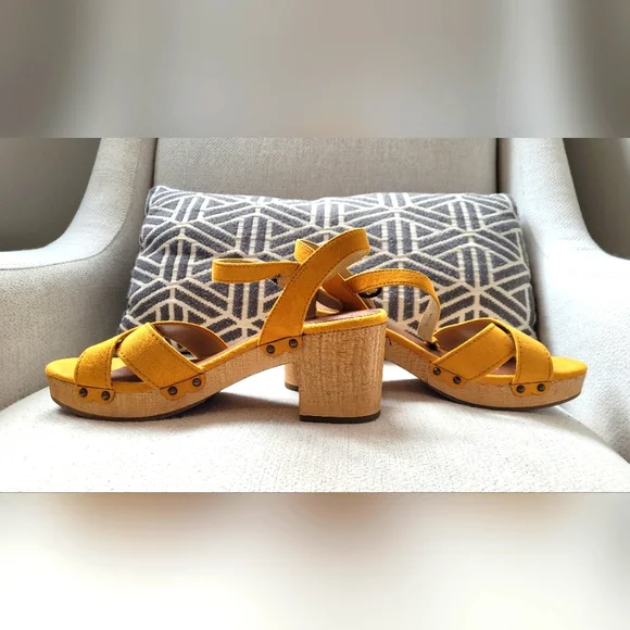 Mustard Yellow Clogs - Picture 1 of 8